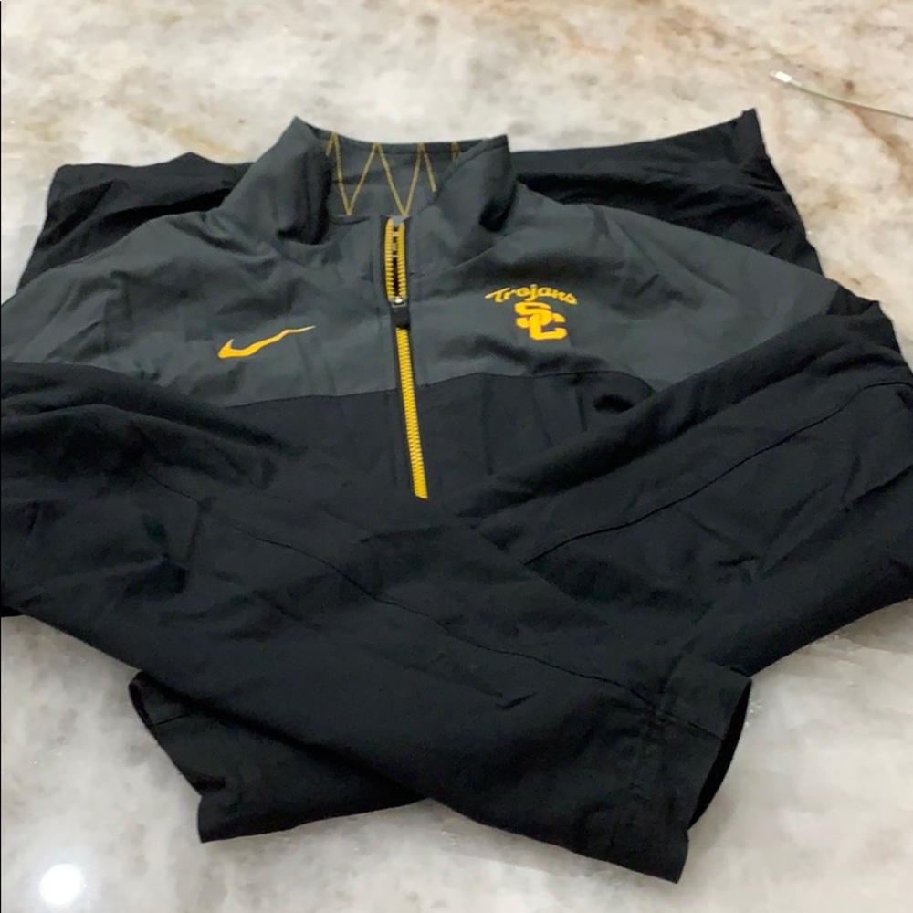 USC Nike Dri Fit Zip Up- Authentic and Team Issued